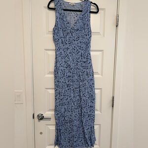 Madewell Blue Floral Midi Dress